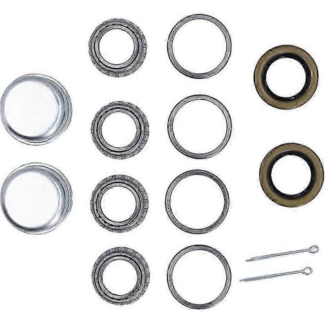 Kit de roulements d'essieu silencieux pour remorque de bateau (2 jeux) L44649, compatible avec les essieux droits de 1-1/16 pouce, roulements de remplacement LF WHBYV (1/4)