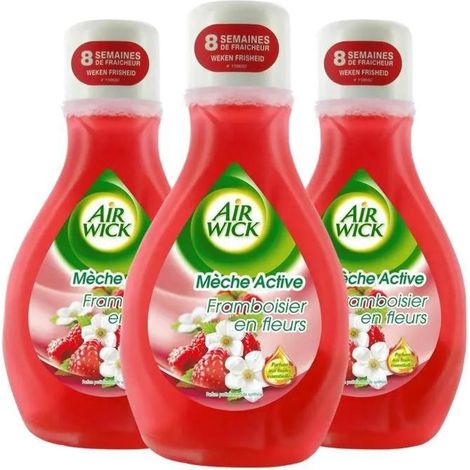Candela profumata Air Wick set 3 stoppino attivo aroma lampone