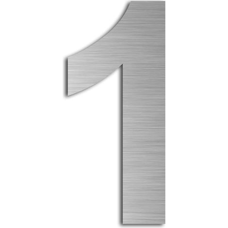 House Numbers Stainless Matt Brushed Outdoor Use Suitable for Door Mailbox Adhesive House Number Height 75 mm Silver (1/5)