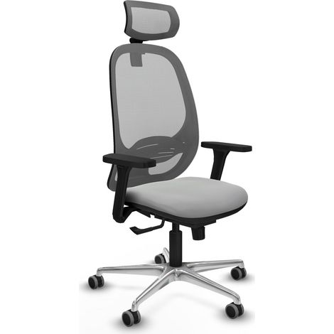 Silla ergonómica piqueras y crespo Cilanco gris malla cuero sintético (1/2)