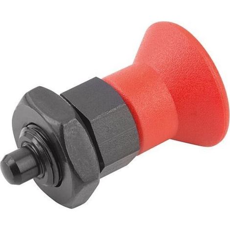 KIPP Arretierbolzen GR.1 M10x1 D5 Form B ohne Rastnut mit Kontermutter kurz (1/3)