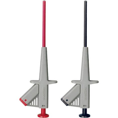 Beha Amprobe 370010 Jeu de pinces crocodiles de sécurité femelle 4 mm CAT III 1000 V noir, rouge