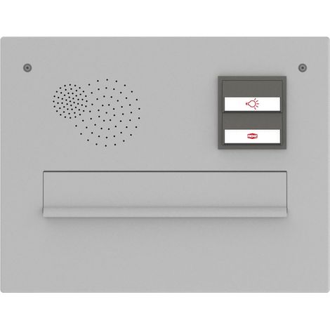 Renz Frontplatte eckig passend zu Unterputz Briefkasten 360x280mm, Aluminium silber eloxiert