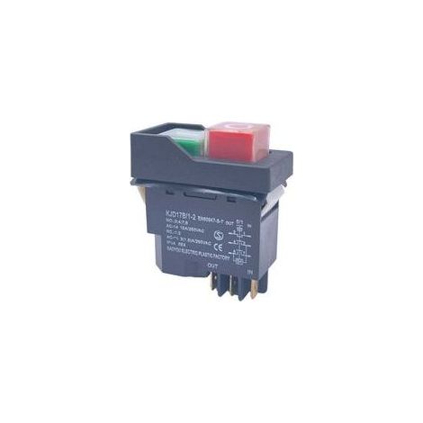 Interrupteur Électromagnétique 6 Broches 15A 250V AC IP55 Sécurité Étanche Bouton-Poussoir Équipement (1/4)
