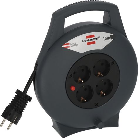 Brennenstuhl Kabelbox Vario Line, Kabellänge 10 m mit 4 Schutzkontakt-Steckdosen (1/4)