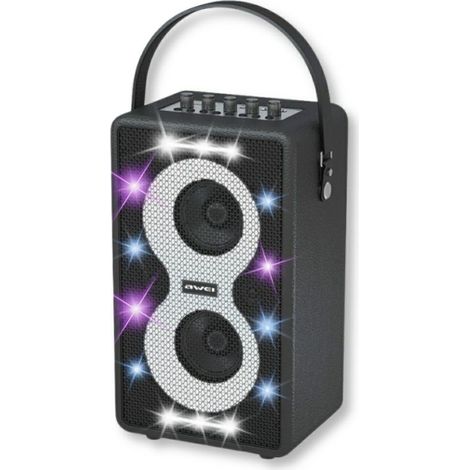 Altavoz inalámbrico Bluetooth 5.3 AWEI KA15 de 70 W, color negro.