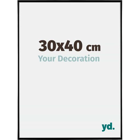 yd. - Cadre photo 30x40 - Noir Brillant - Plastique - Evry