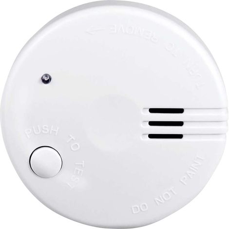 Détecteur de fumée LENCO SD510, avec bouton de test, ABS, 85 dB, blanc (1/5)
