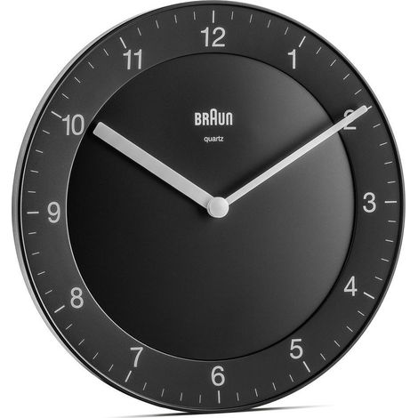 Braun BC 06 B Quarzwanduhr analog schwarz Watch de quartz Circle Black (1/5)