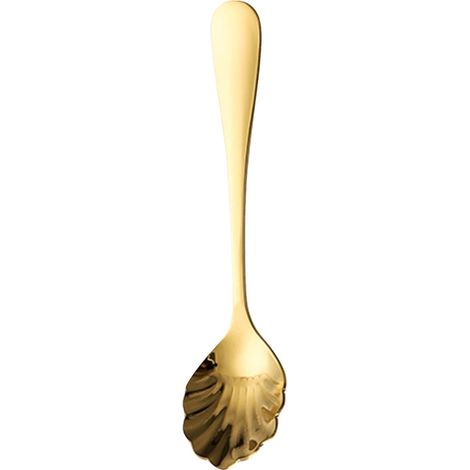 Cuillère À Soupe - Acier Inoxydable 304 - Forme En Éventail - Longueur 14,8 Cm - Pour Soupe Dessert Café Thé Glace - Lot De 1 (1/4)