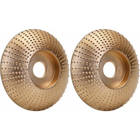 Green Mobility-Meules a bois Disques a decouper Outil rotatif Abrasifs Roues de meuleuse d'angle Or 5/8 diametre interieur 85mm diametre exterieur 2PCS, disque de meulage courbe disque de meulage cour (1/4)