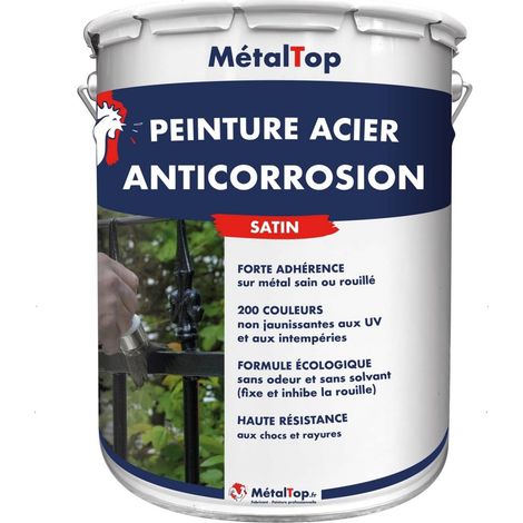 Peinture Acier Antico - Gris noir - RAL 7021 - 1 L - Métaltop