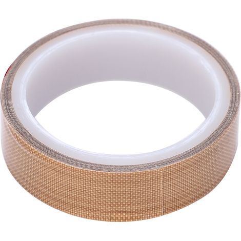 Ruban adhésif PTFE résistant à la chaleur, auto-adhésif, thermo-isolant, rouleau de ruban d'étanchéité pour dispositifs d'étanchéité, 0,18 mm x 19 mm x 10 m (1/5)