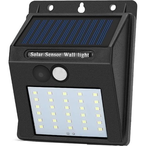 MINKUROW 30 Led Sensor De Movimiento Pir Con Energía Solar 120 Grados Ip65 Luz De Seguridad A Prueba De Agua Luz De Pared De Seguridad Con Energía Solar Inalámbrica A Prueba De Agua Para Jardín De Gar (1/5)