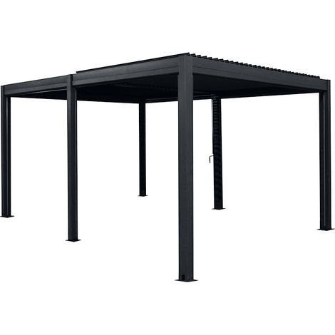 Pergola, Flachdach Alu,pulverbesch.,400x310x250cm