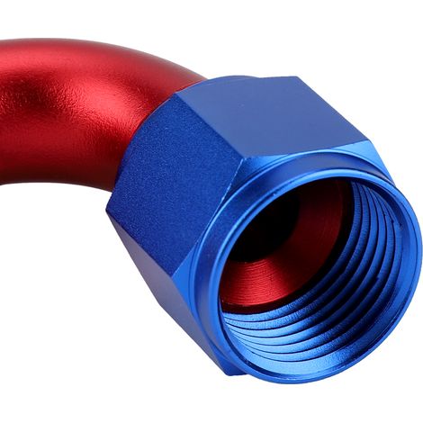 Raccord mâle AN10 à angle droit 90°, embout rapide à visser pour durite essence, huile ou carburant, raccord fileté en aluminium, connexion étanche, pièce auto marine. (1/5)