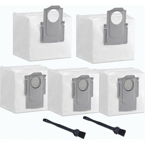 Confezione da 5 sacchetti per aspirapolvere Roborock S7 MaxV Ultra / S7 Pro Ultra / Q7 Max / Q7 Max Plus / Q5+, accessori di ricambio per la base dell'aspirapolvere, grande capacità 3,5 litri. (1/4)