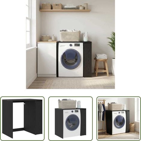 Armoire de machine à laver - Armoire pour machine à laver Chêne noir 87 x 60 x 89 cm (1/5)