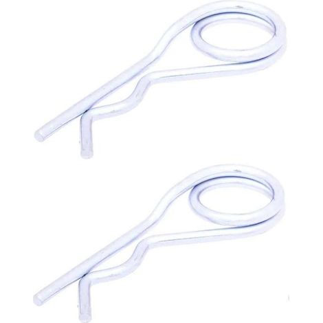 2 perni beta a doppia spirale da 7 mm, in acciaio zincato, per rimorchio, trattore, cancello, porta (1/2)