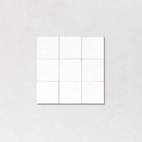Carrelage Effet Zellige Blanc NEW LUME 10x10 cm White (1/2)