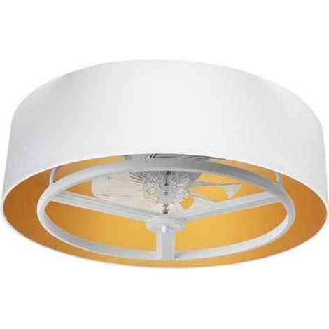 Ventilador Dc Anuska 60w Blanco/oro 8 Aspas 6 Veloc. 70d 5100lm 3col Remoto,memoria,reg.Intensidad,temporizador (1/4)