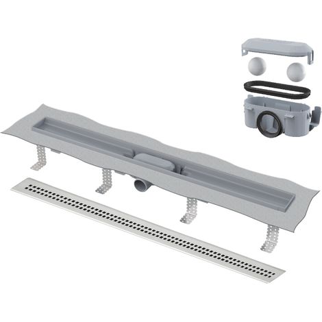 Canaletta doccia sifonata in pp mm 950 con griglia inox e tnt