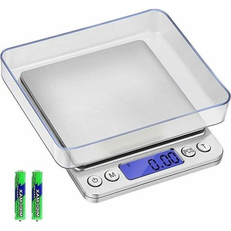 Balance fine, 500g/0.01g balance numérique balance de cuisine balance électronique numérique haute précision balance postale de cuisine balance de précision balance domestique avec écran LCD