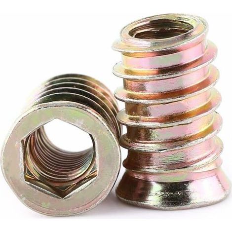 Confezione da 20 dadi esagonali filettati M10 in lega di zinco, assortimento di dadi filettati in lega di zinco (M1025 mm) (1/5)