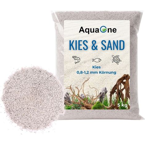 5 Kg hellen Quarzkies fein "Premium Qualität" 0,8-1,2mm Bodengrund Aquarium Kies
