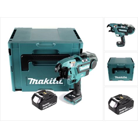 Makita DTR 180 M1J Conector de armadura de batería 18V sin escobillas para alambre de atar de 0,8 mm en Makpac + 1x batería 4.0Ah - sin cargador