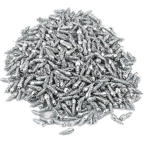 Lot de 100 Crampons de 12 mm pour pneus Crampons à neige en carbure à visser Crampons antidérapants et antigel pour voitures, SUV, quads et SSV (1/5)