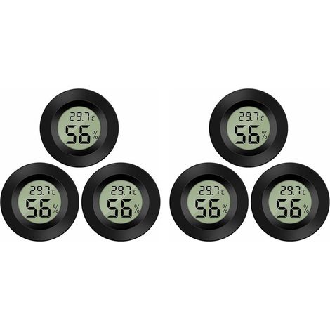 6er-Pack digitales LCD-Hygrometer-Thermometer zur Feuchtigkeitsmessung für Luftbefeuchter, Luftentfeuchter, Gewächshäuser, Keller und Babyzimmer.
