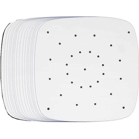 Papier sulfurisé jetable pour friteuse à air chaud, tapis de cuisson vapeur, papier cuisson blanc (1/5)