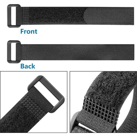 Organisateur de câbles - 40 pièces - 200 x 2 mm - Noir - Nylon - Velcro - Attaches de câbles - Clips de câbles - Gestion des câbles - Velcro - Support de câble (1/4)