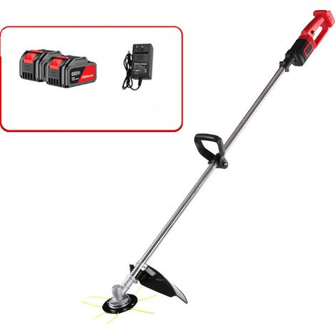 Tondeuse à gazon électrique sans balais 21 V, désherbeur multifonction, petit appareil ménager portable, 2 batterie, 1 chargeur (1/5)