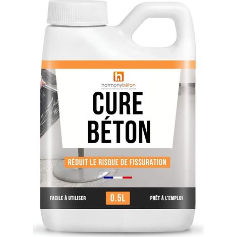 Cure béton 500 mL – Limite l'évaporation de l'eau – Améliore la résistance mécanique – Application facile sur grandes surfaces – Harmony Beton