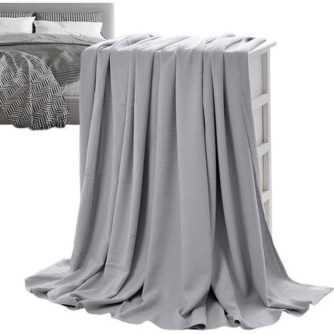 Couette en fibre de bambou - Couverture rafraîchissante - Sommeil confortable - Effet rafraîchissant - 100 x 150 cm - Gris (1/5)
