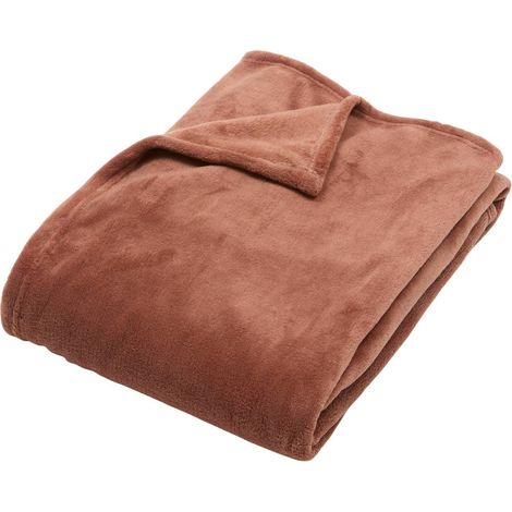 Plaid Kiesa 130x180cm rose - Atmosphera créateur d'intérieur (1/3)