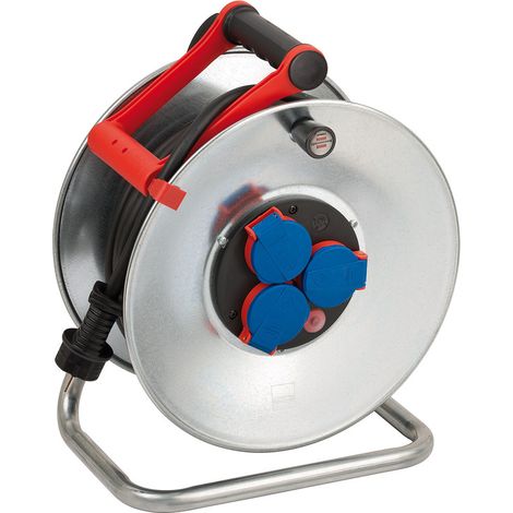Brennenstuhl Garant S avvolgicavo 25 m H07RN-F 3 x 2,5 mm² 3 prese con contatto di terra Lamiera d'acciaio IP44