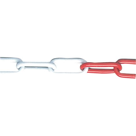 CATENA ACCIAIO BIANCO ROSSO D 5 MM DA 25 M- 25,0 ml