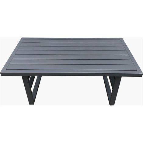 Amicasa Tavolino Caffè 95x55 Cm Loren Alluminio Grigio