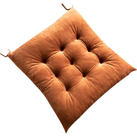 chaise carrée oreiller dortoir élégant classe chaise coussin cas et hiver épaississement coussin de siège Couleur solide oreiller en peluche - 40 45cm (1/5)