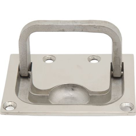 Poignée de traction en anneau en acier inoxydable 316, loquet de levage rectangulaire à chasse d'eau marine (1/5)