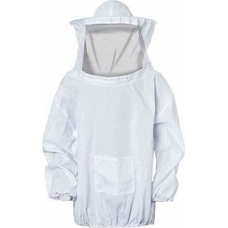 Zip-up beekeeping jacket – Cotton and polyester blend – Hat with removable veil – Extra large – Protection against bee stings (1/5)