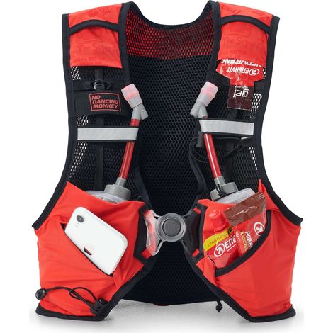 Chaleco de running USWE PACE 8L, talla XL, rojo y negro.