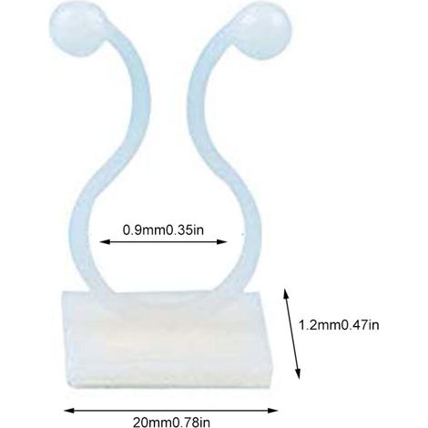 Attaches pour plantes grimpantes Lot de 50 clips adhésifs invisibles Fixation murale et treillis pour jardins (1/4)