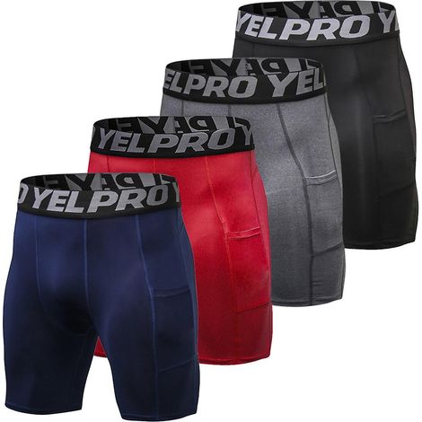 4er-Pack Herren-Sportslips mit elastischem Einsatz und Tasche