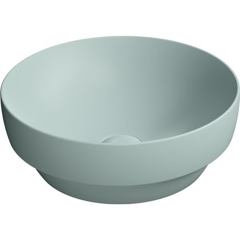 Vasque à poser PURA en céramique, diamètre 40 cm, ghiaccio mat (1/2)
