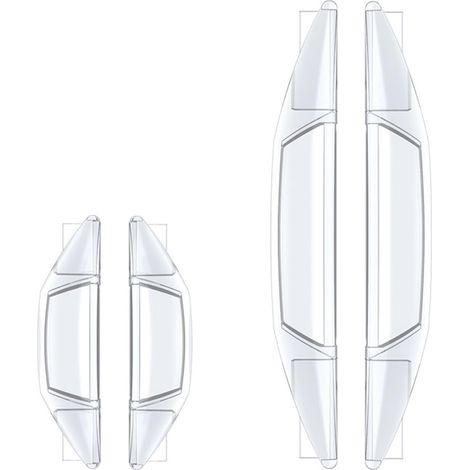 Bande de protection universelle pour pare-chocs de porte, en PVC souple, avec dos adhésif, facile à installer.