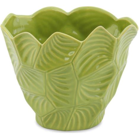 Vaso multifunzionale in ceramica verde JJ con piedini antiscivolo